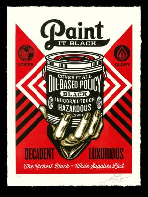 Paint it Black Letterpress (Positive-Propaganda Edition)