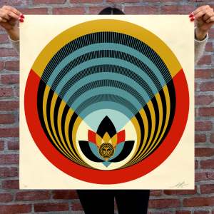 Obey Radiant Lotus (Round) Screen Print