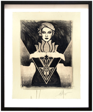 OBEY Noir Flower Woman