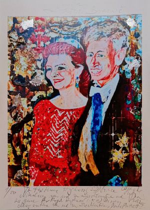 To Kristjan Brozovič,  His Serene Highness (S.D.) Prince Nikolaus von und zu Liechtenstein and his spouse Her Royal Highness (I.K.H.) Princess Margaretha von und zu Liechtenstein, l, a double portrait