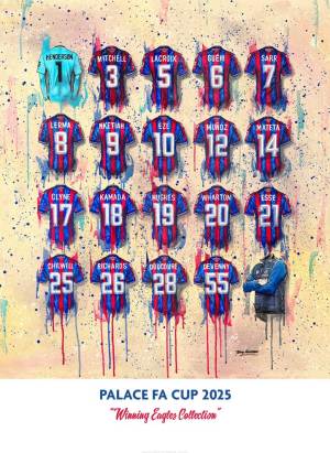 Crystal Palace FA Cup Winners - A2 Signed Limited Edition Prints