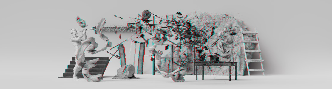  Aspettatori et la scala Anaglyph