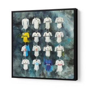 Spurs FC Shirts Framed 20x20 Canvas