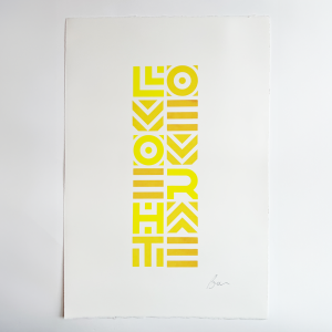 LOVE OVER HATE In Yellow Tones