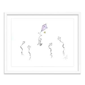 i fly too - framed original artwork