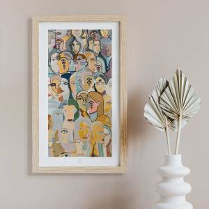 neon people - 9 x 16 inch - embossed edition