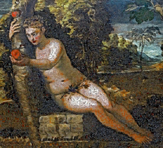 Eva | Puzzling Renaissance series | Revisiting Tintoretto’s La Tentazione di Adamo 