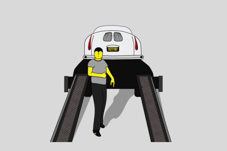 James Dean after the race