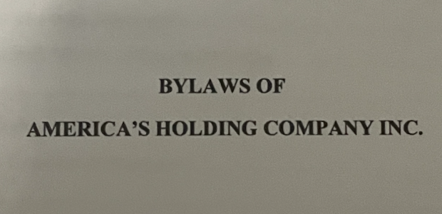 The By-laws of America's Holding Company