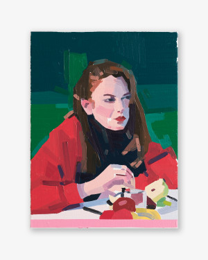 Young Woman Eating Fruit