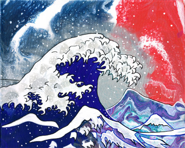 Whatisart sample La Vague de Hokusai. Troisieme de la série