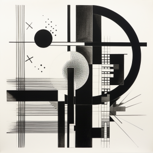 Black and White Abstract Minimalist Limited Edition Print #12