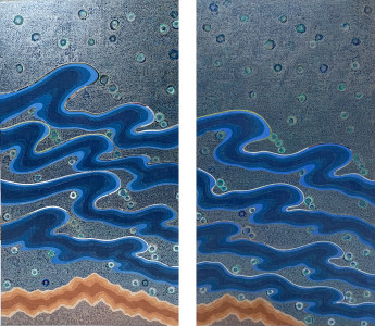 Ripple Wave in Blue