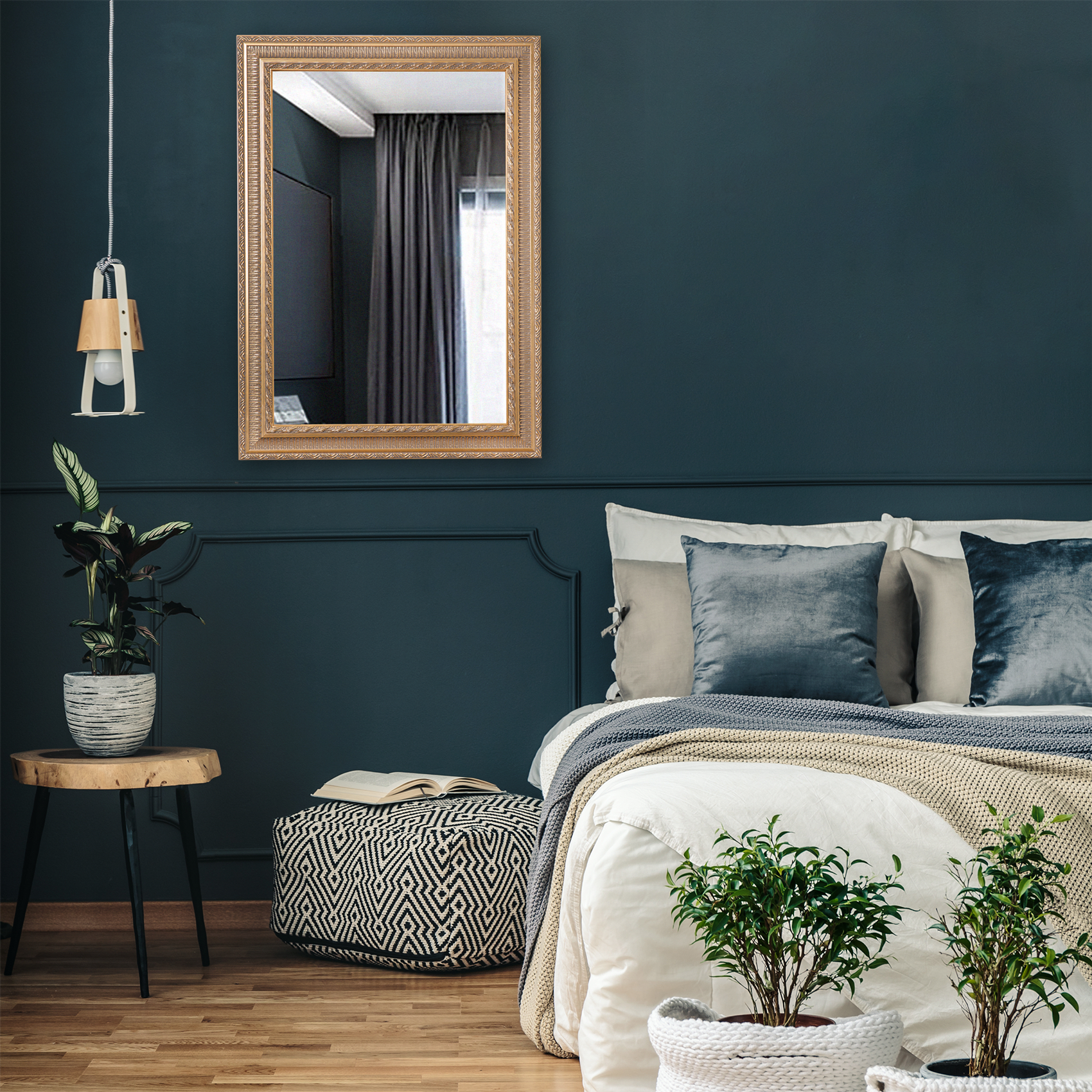 goldener wandspiegel 