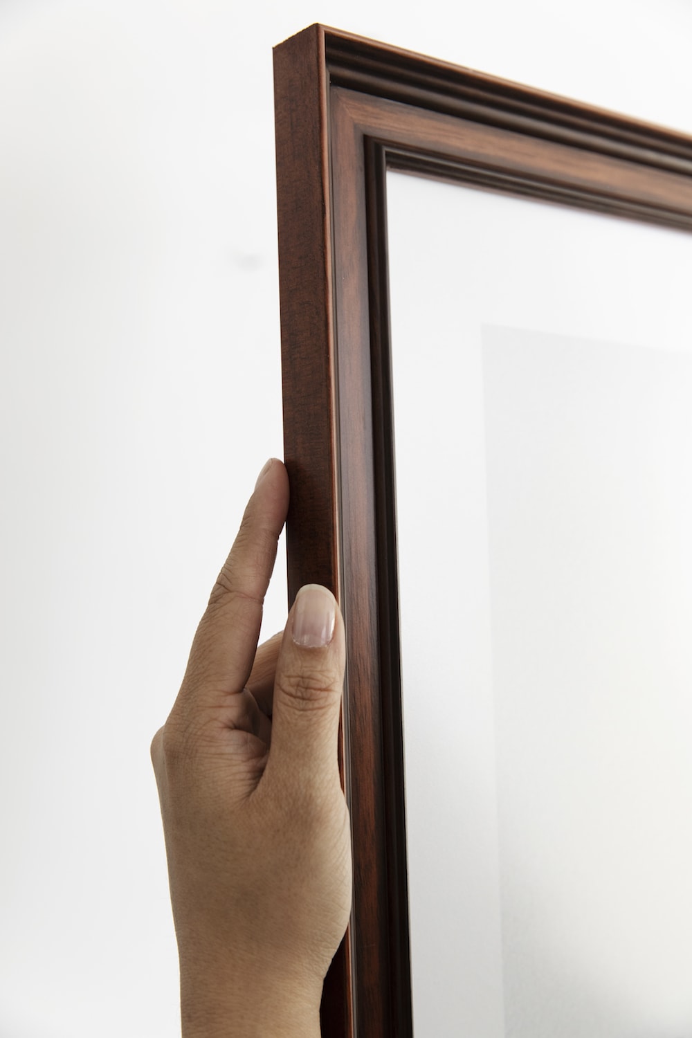 Donker houten dun kader