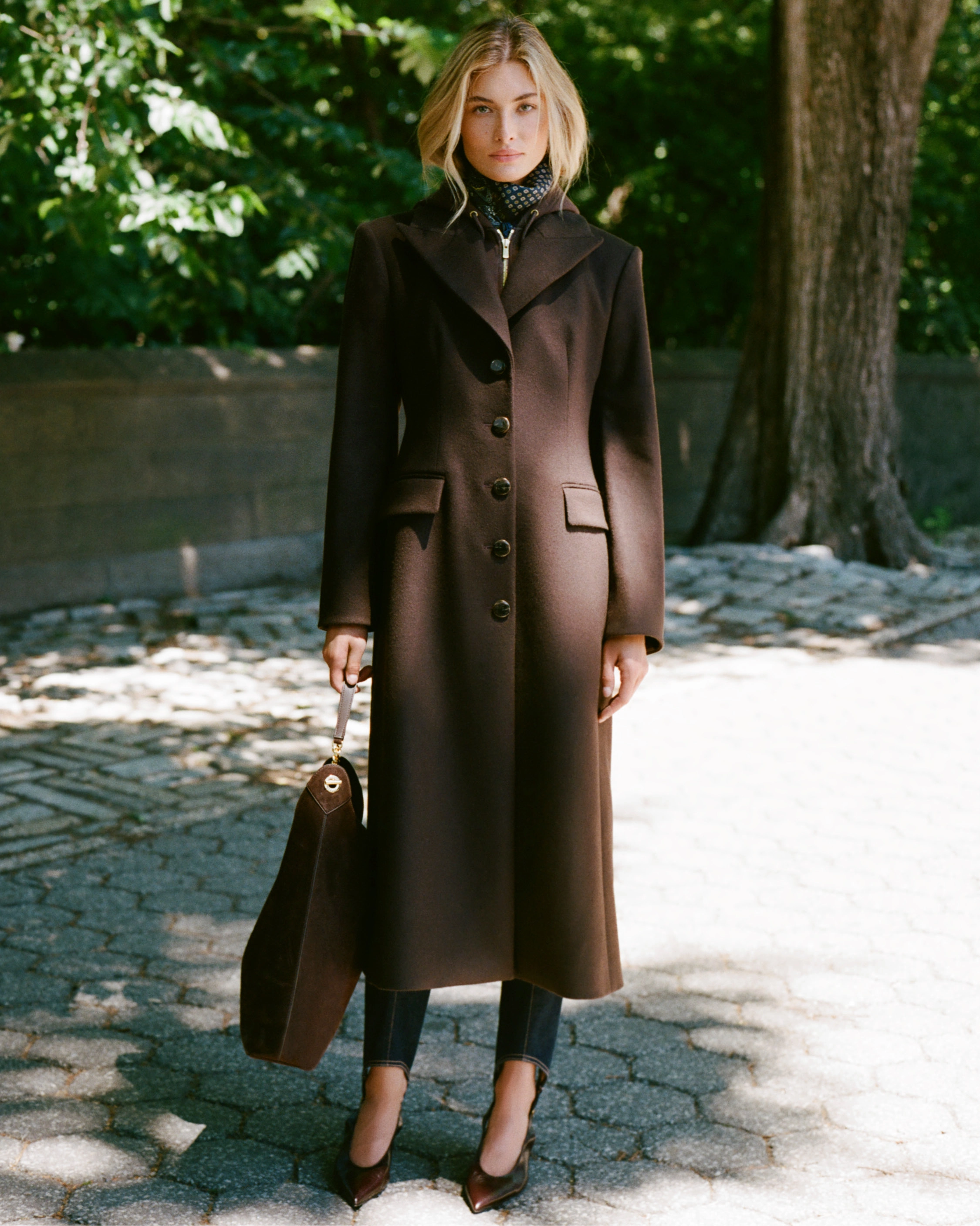 brown winter dress coats Women's Designer & Outerwear line silhouette and wrap
