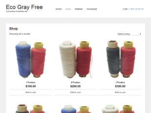 eco gray free woocommerce theme for wordpress