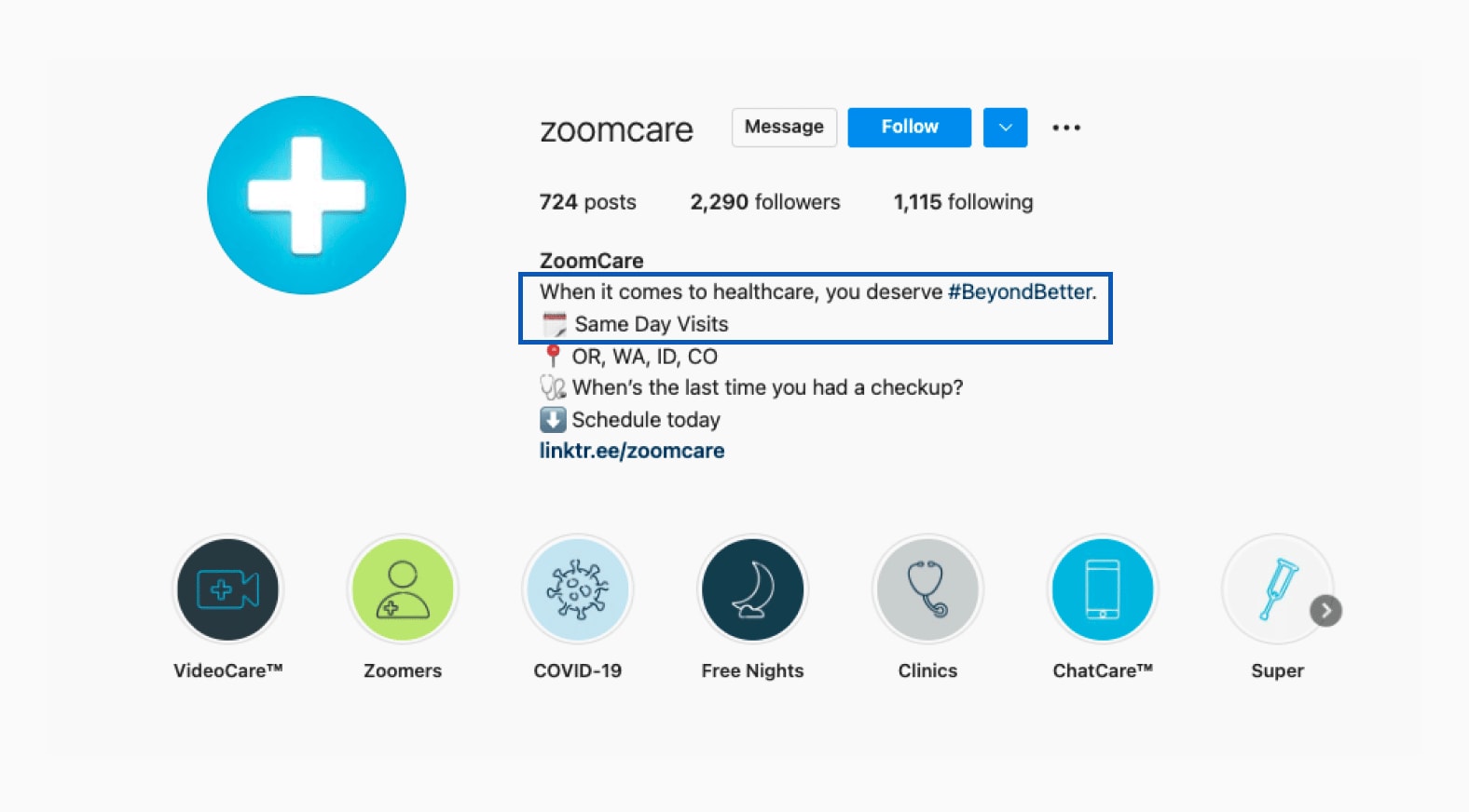 ZoomCare Instagram