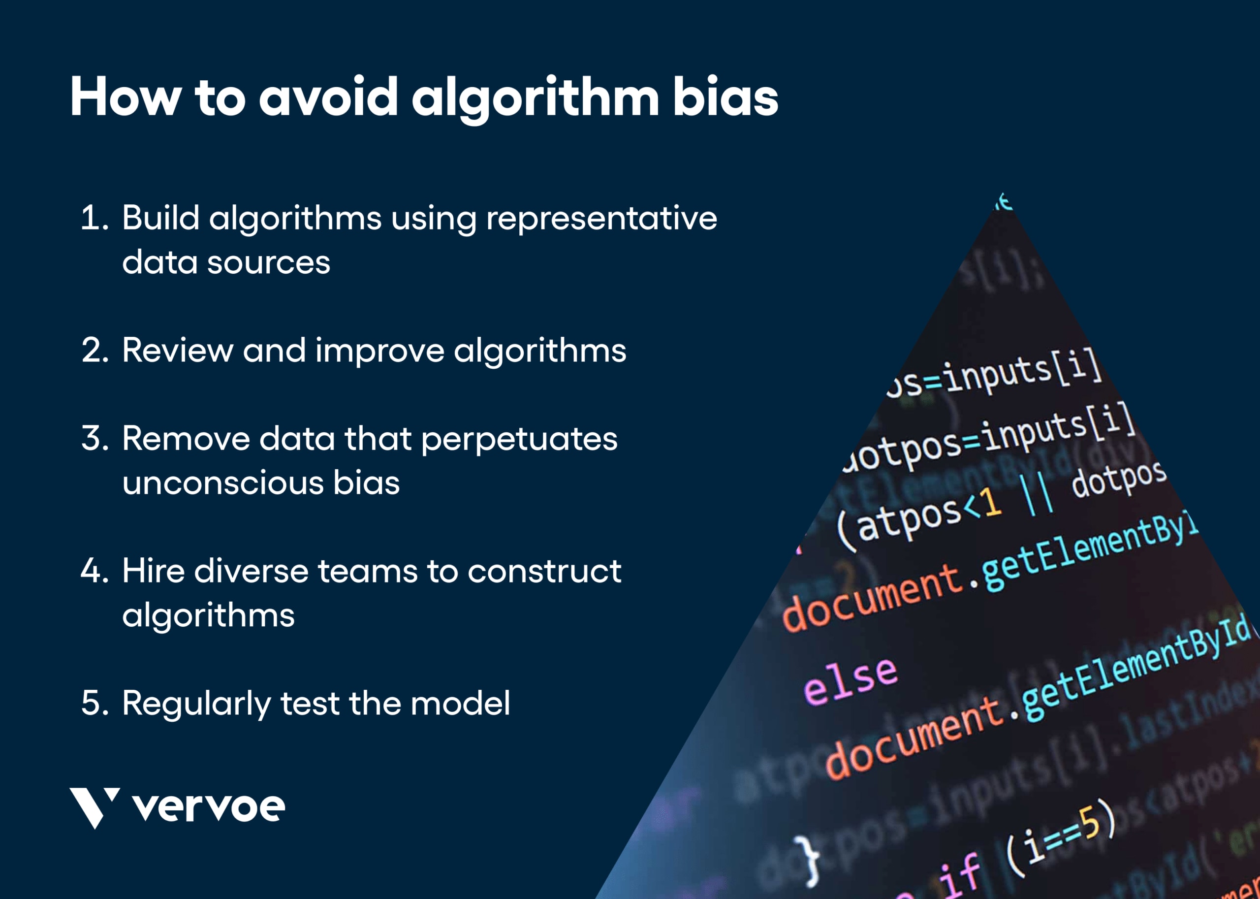 How to avoid algorithmic bias