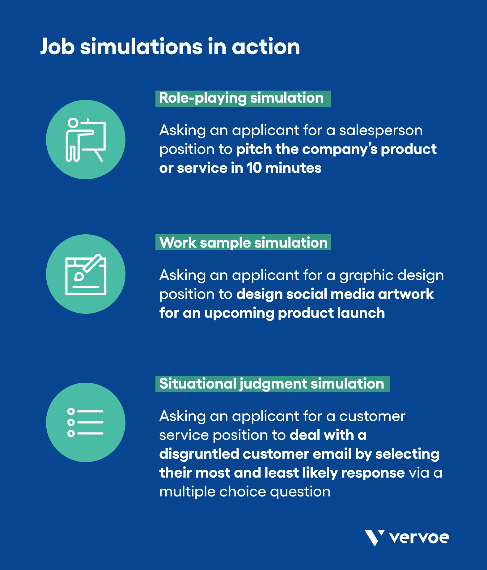 The Vervoe hiring software in action