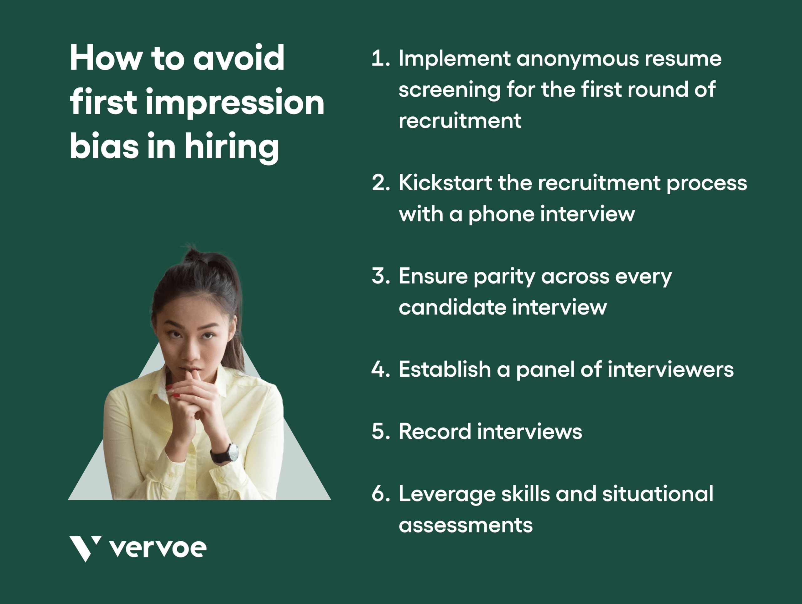 How to avoid first impression bias in hiring
