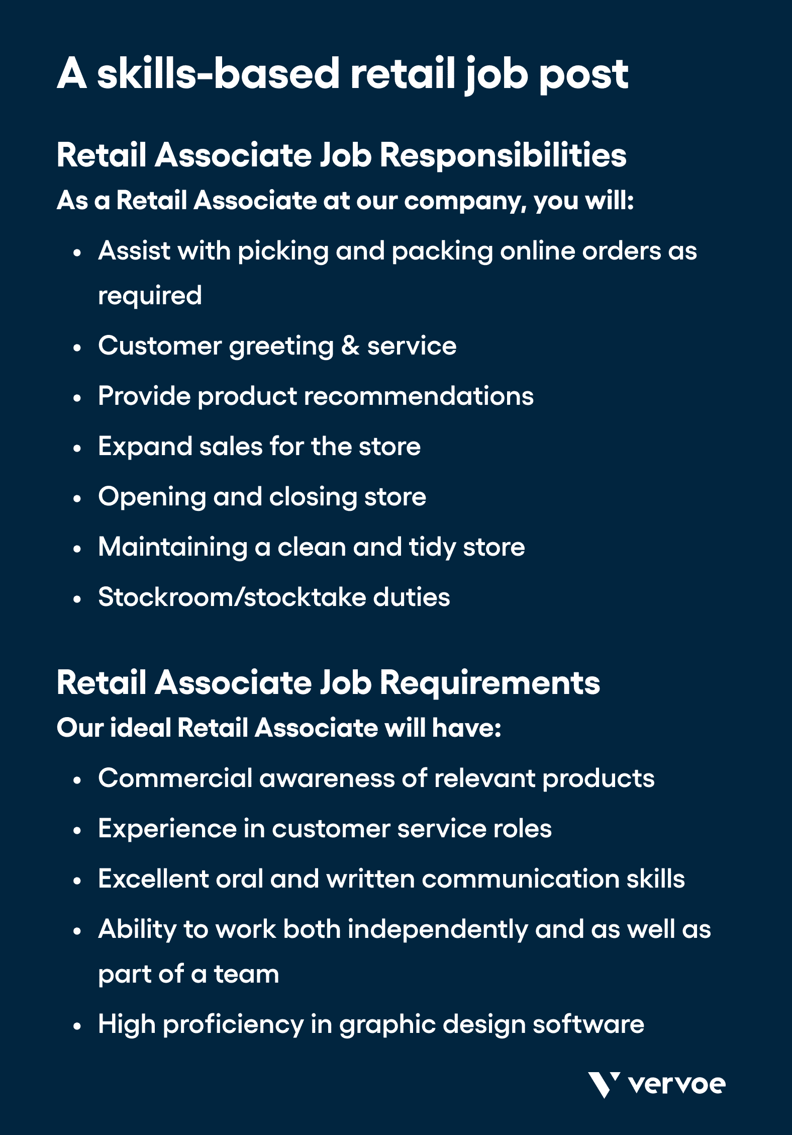 A skills-based job description