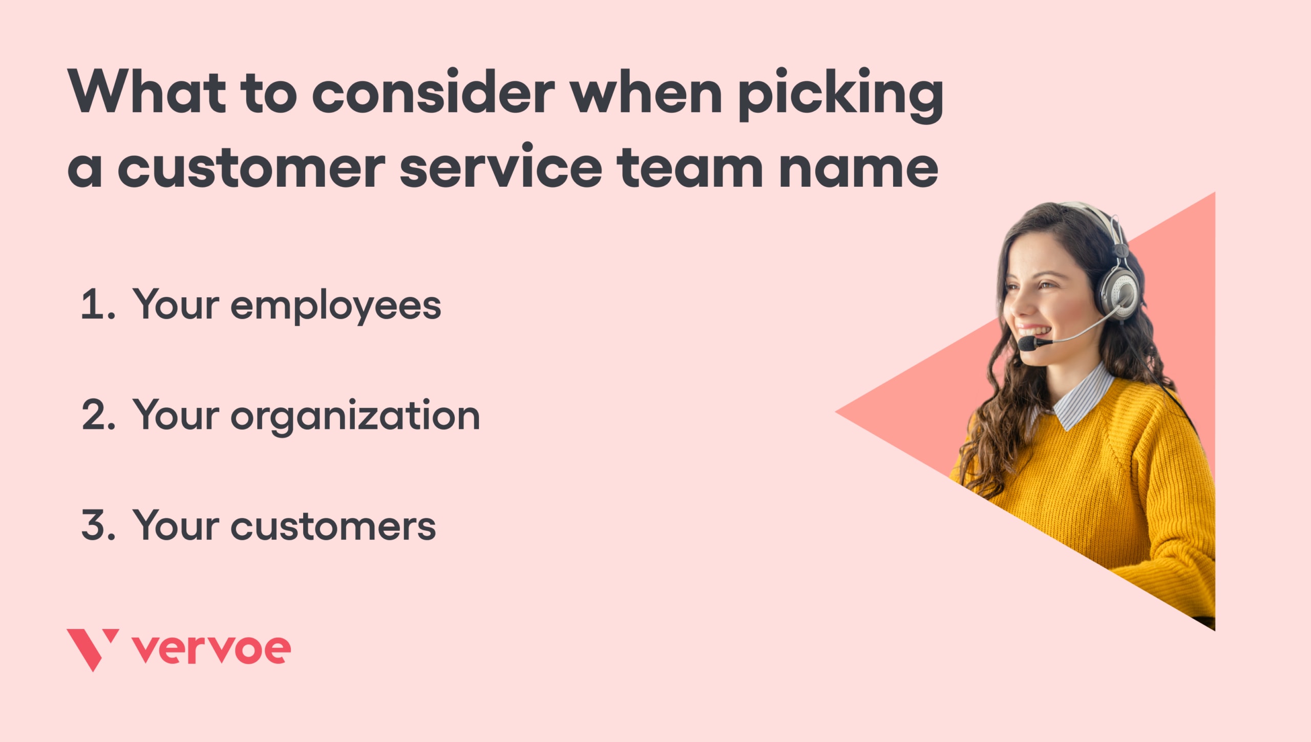 What to consider when picking a customer service team name