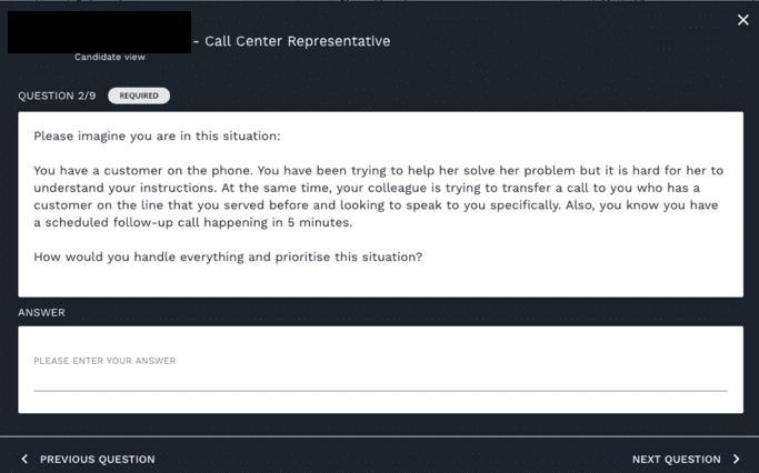 call center talent trial