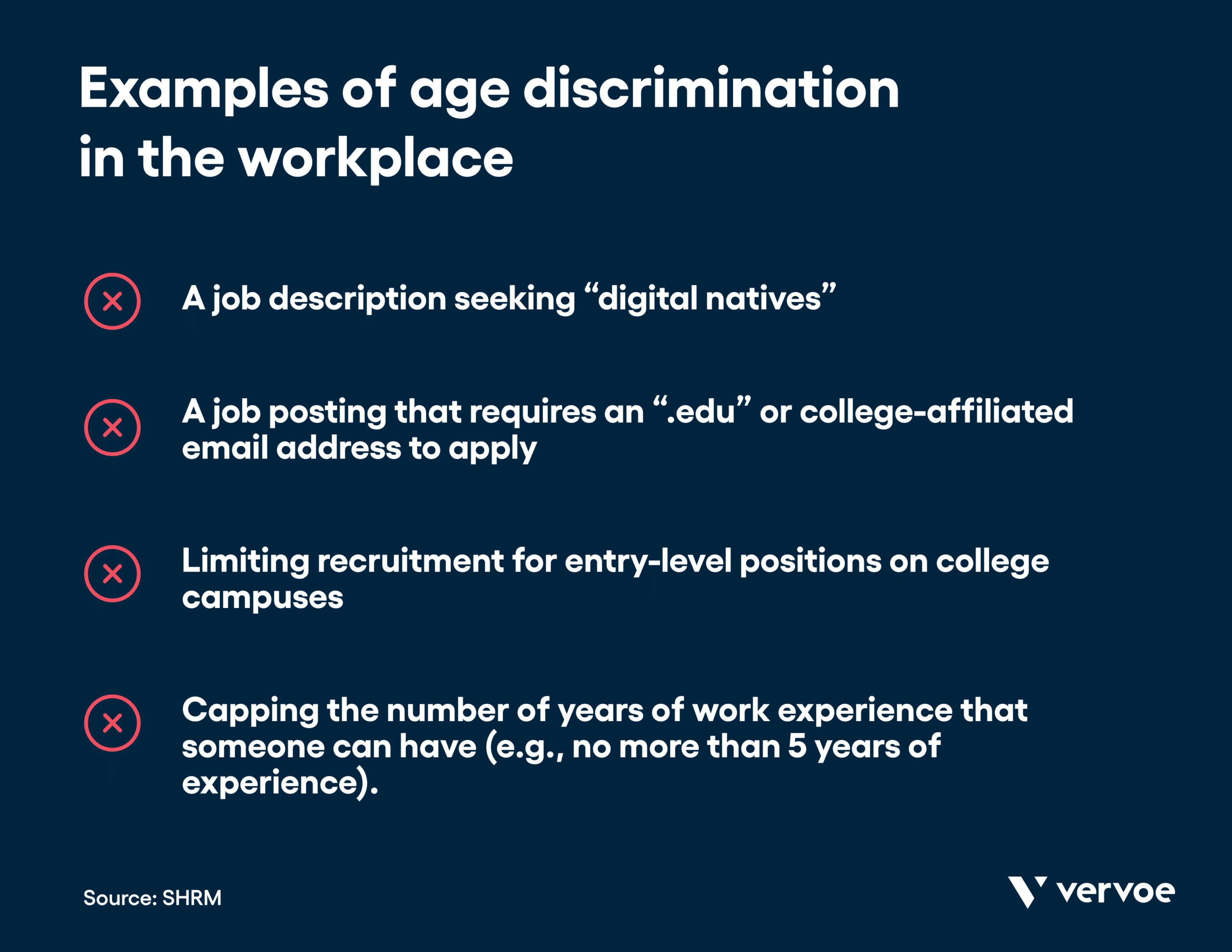 List of examples of age discrimination in the workplace