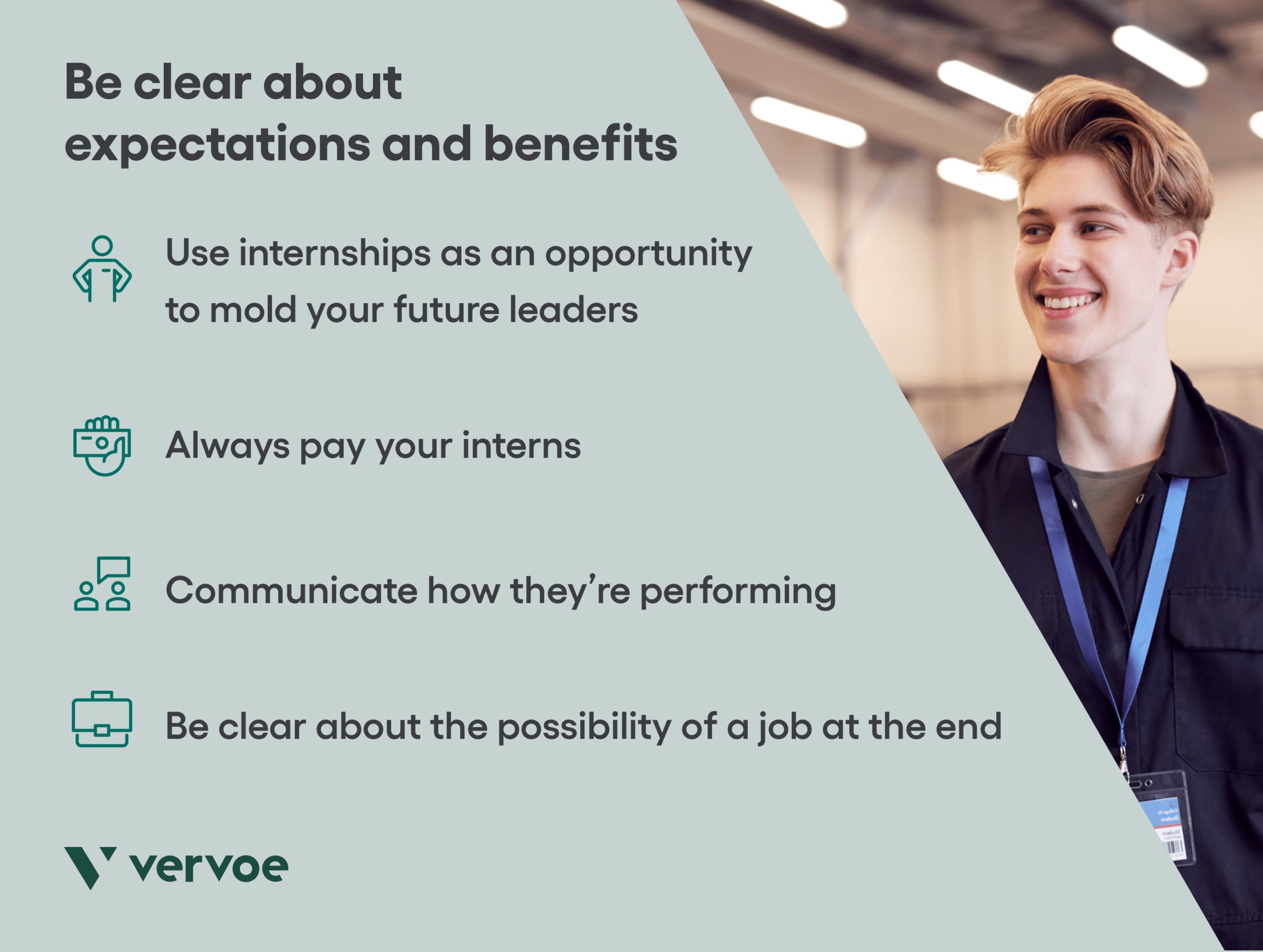 Be clear about expectations and benefits
