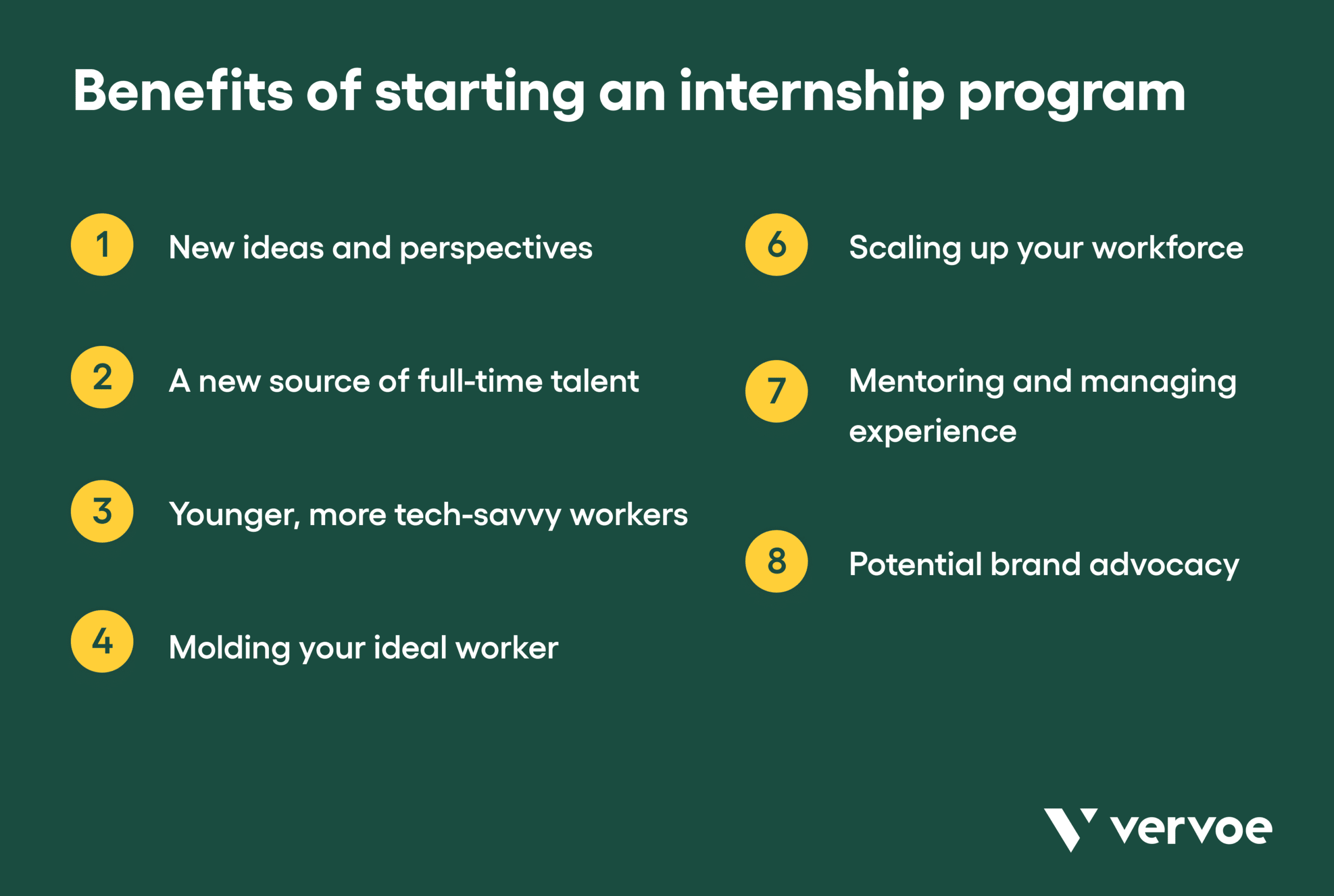 Benefits of starting an internship program