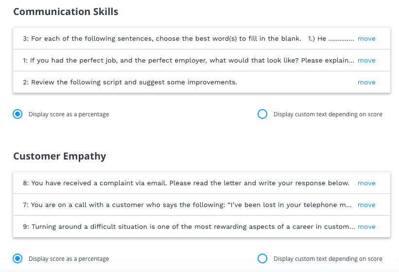 Grouped Questions
