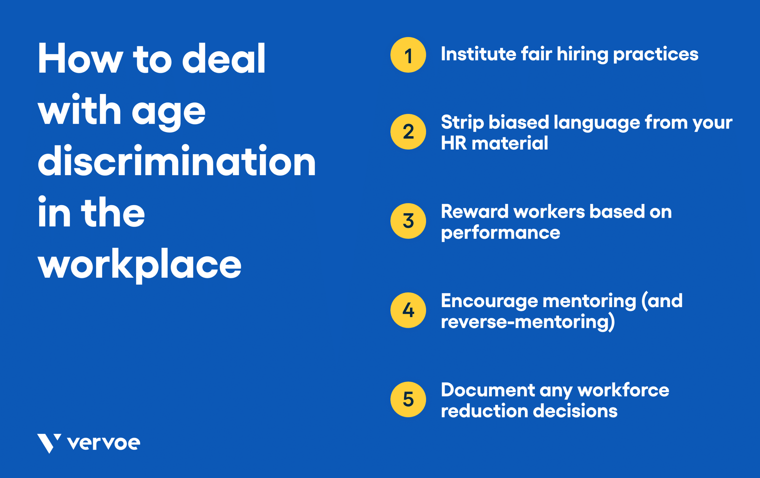 List of tips for dealing with age discrimination in the workplace
