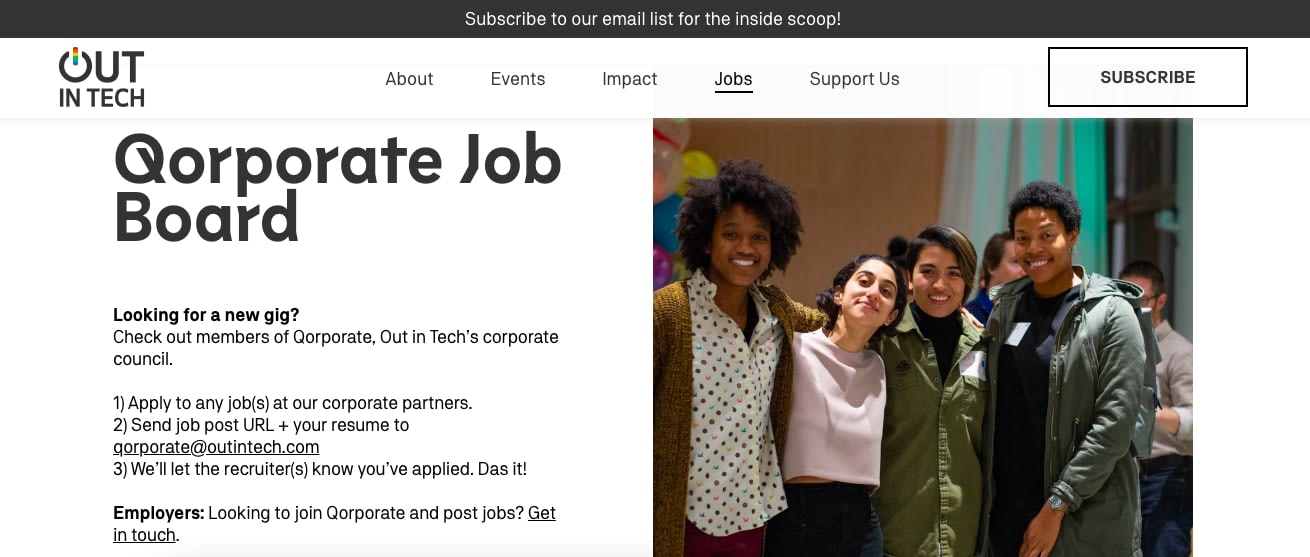 Out in Tech LGBTQ Job Board