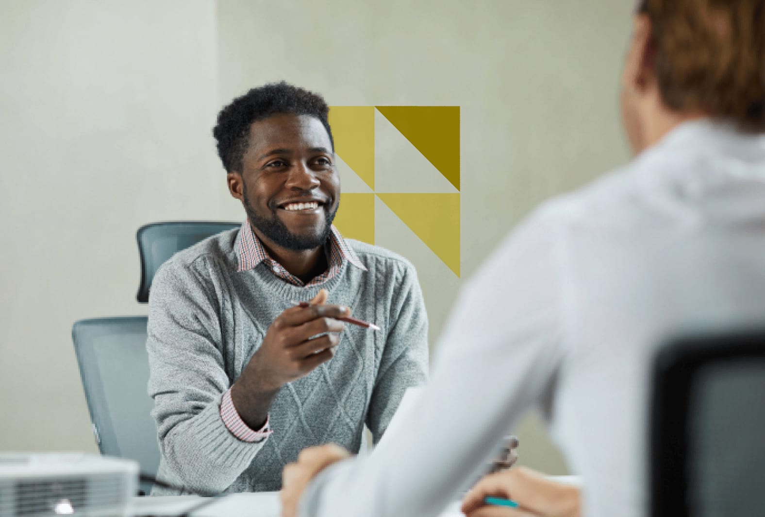 Happy hiring manager providing a great candidate experience
