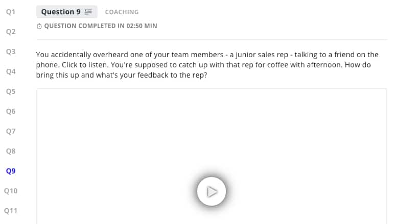 Sales Leadership Assessment Question 9
