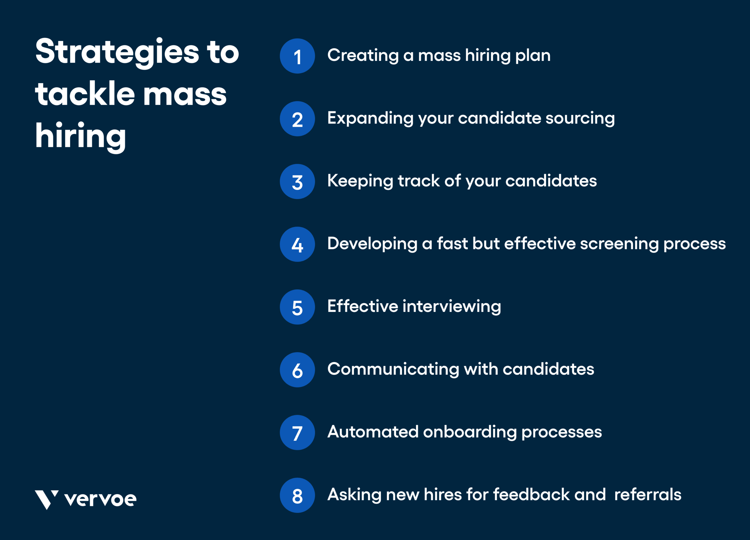 Infographic showing strategies of mass hiring