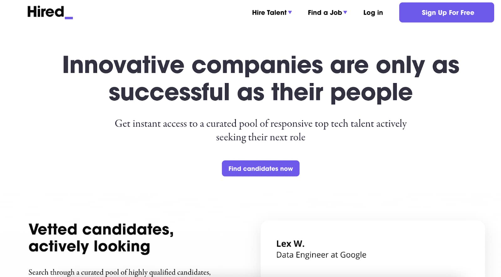 Targeted Sourcing Tools Hired