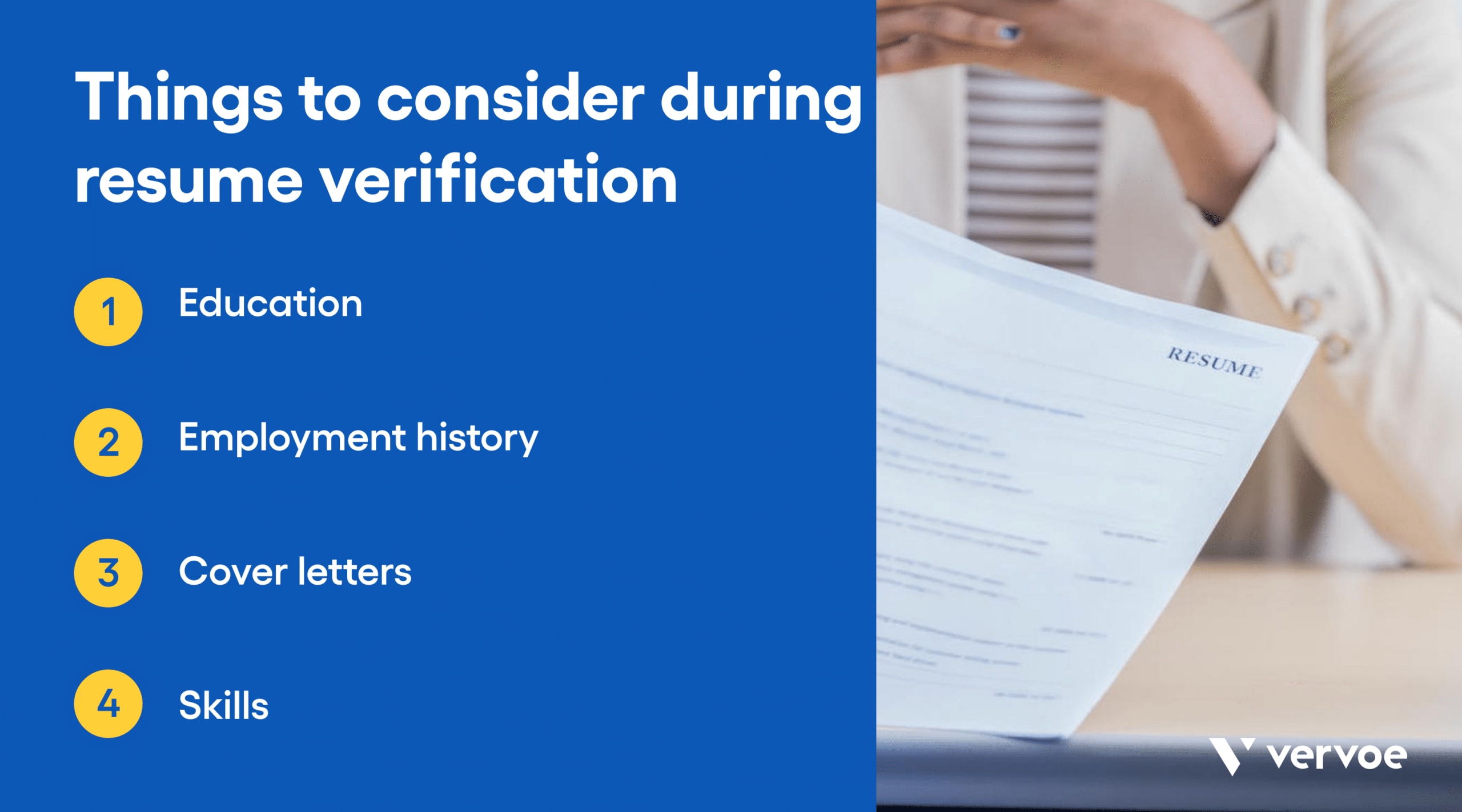 Things to consider during resume verification