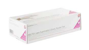 KRUTEX Latex Undersøkelsehansker Pudderfri M, 100 stk
