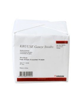 KRUUSE Kompresser Usterile 10x10cm 8 lag 17 trd, 100 stk