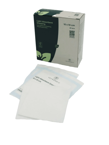 Vetnordic Lett Absorberende Bandasje, 10 x 10 cm, 20 stk