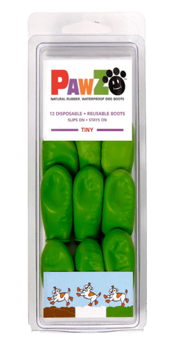 Pawz Hundesko Lysegrønn Tiny 2,5 cm, 12 stk