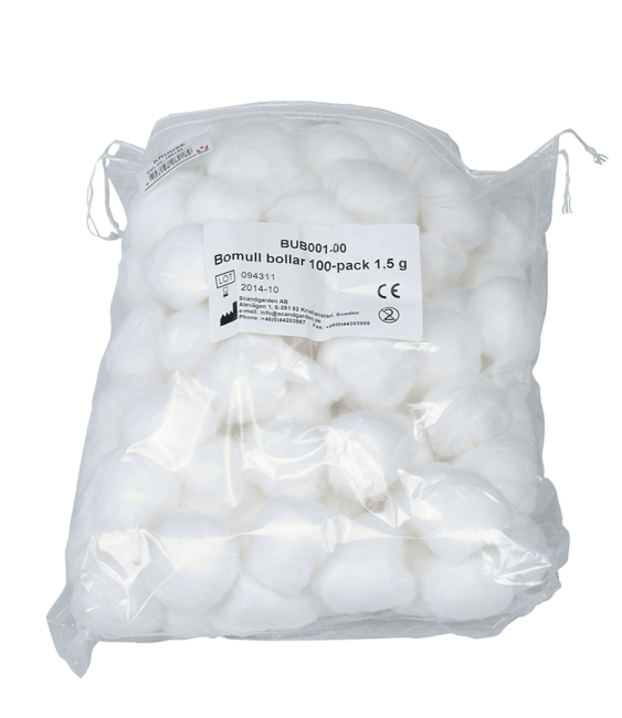 KRUUSE Bomullsdotter Vannabsorberende, 100 stk