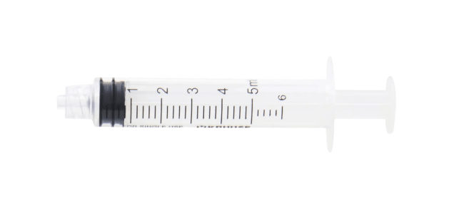 KRUUSE Sprøyte Engangs 3-komponent Luer Lock 5-6 ml, 100 stk