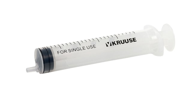 KRUUSE Sprøyte Engangs Excentrisk 3-komponent Luer 20-24 ml, 50 stk