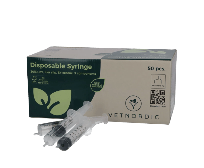 Vetnordic Sprøyte 30/34 ml, 100 stk