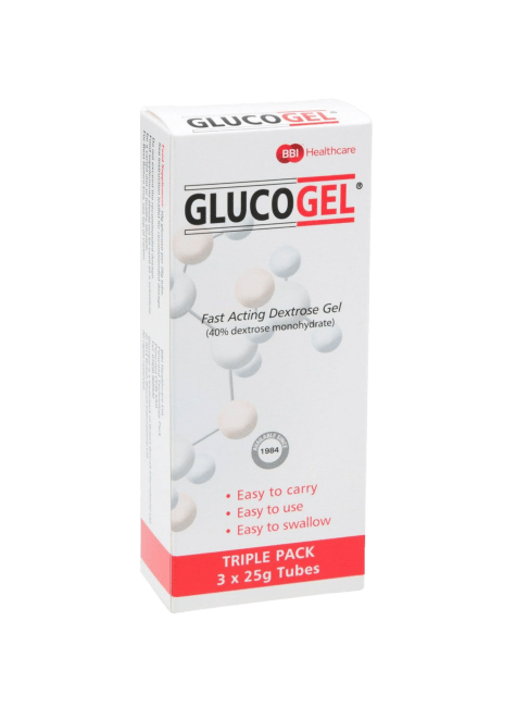 Glucogel Hurtigvirkende Dextrose Gel, 3x25 g