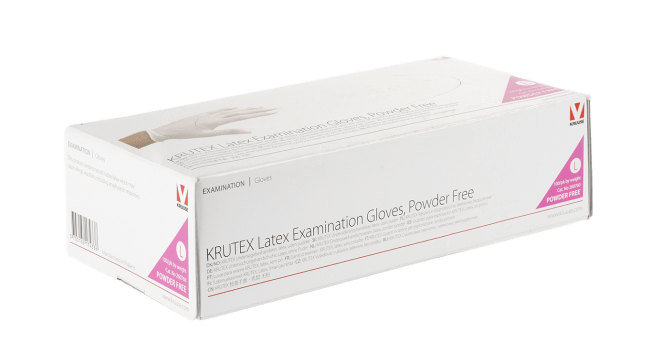 KRUTEX Latex Undersøkelsehansker Pudderfri S, 100 stk