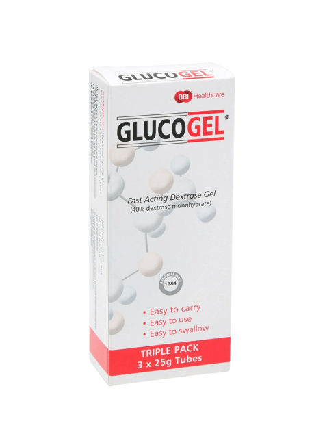 Glucogel Hurtigvirkende Dextrose Gel, 3x25 g